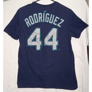 The Nike Tee Seattle Mariners Men's Navy Rodriguez #44 T-Shirt Small EUC